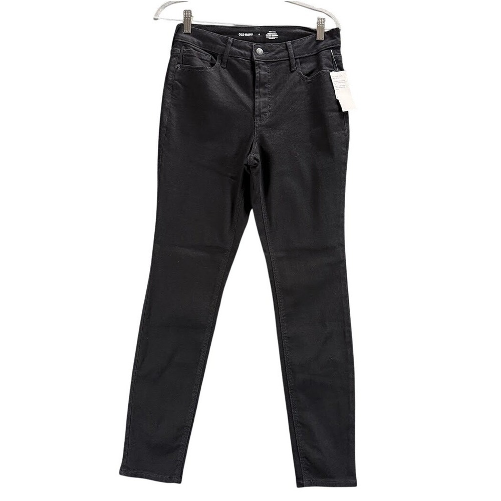 Old Navy Rockstar Super Skinny High Rise Black Jeans Size 6 NWT 339637-00-1